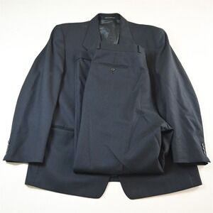 Vtg Yves Saint Laurent 44R 36x32 Blue Glenn Check 100% Wool Jacket Pants Suit